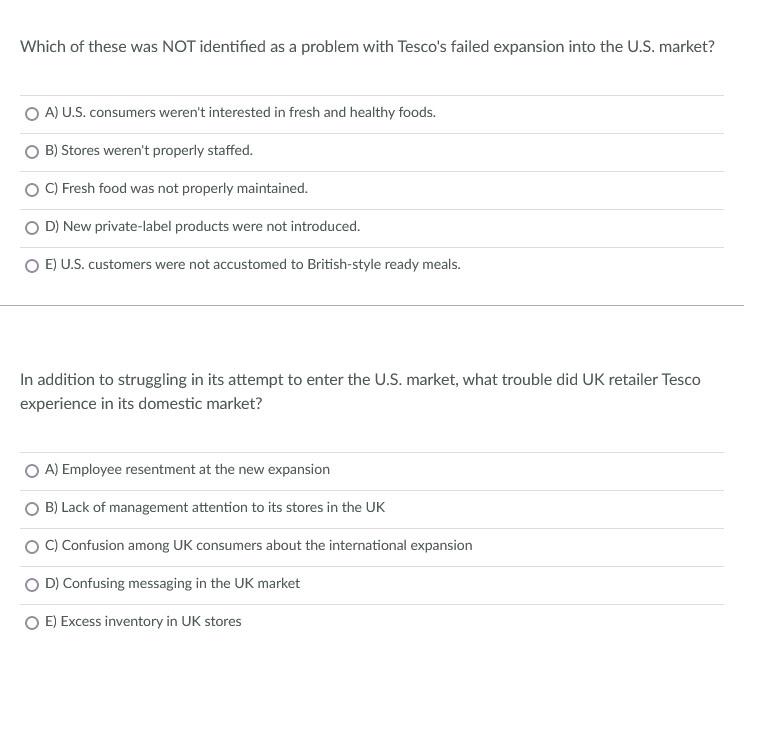 Which of these was NOT identified as a problem