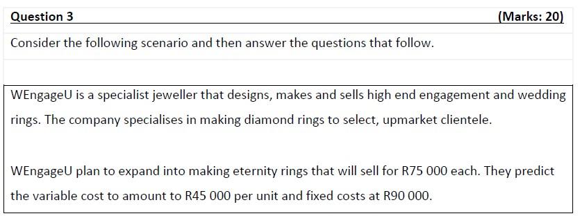 Consider the following scenario and then answer