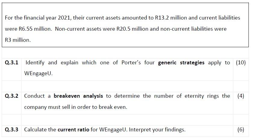 Consider the following scenario and then answer