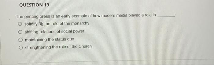 The printing press is an early example of how