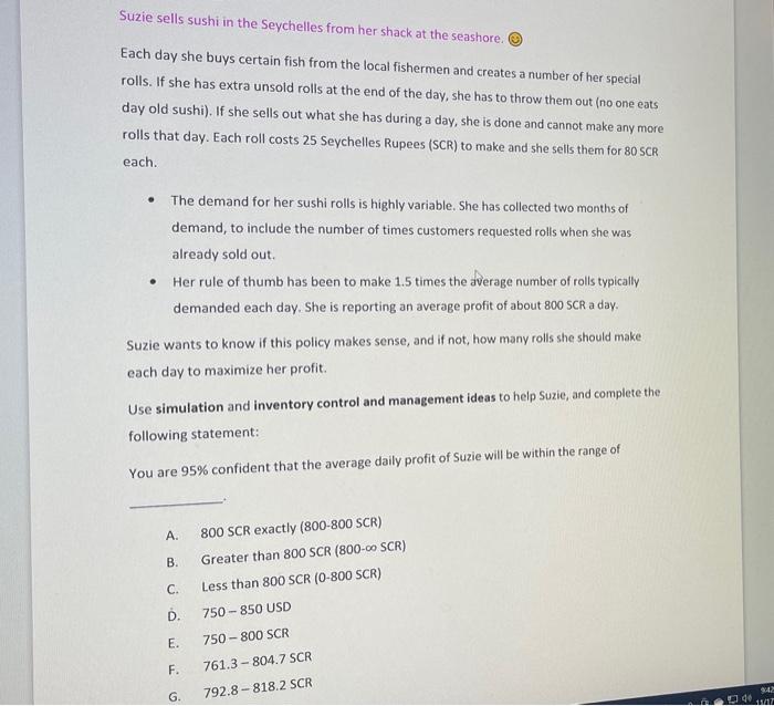 Suzie sells sushi in the Seychelles from her