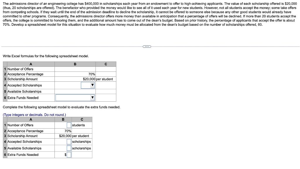 The admissions director of an engineering college