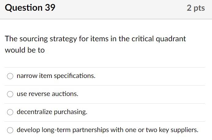Question 31 2 pts A common measure of service