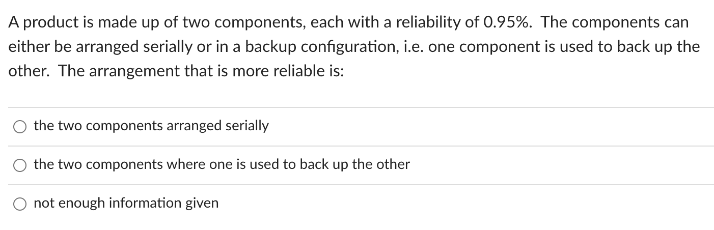 7. 8. 9. A product is made up of two components,