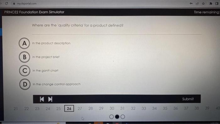 Where are the 'quality criteria' for a product
