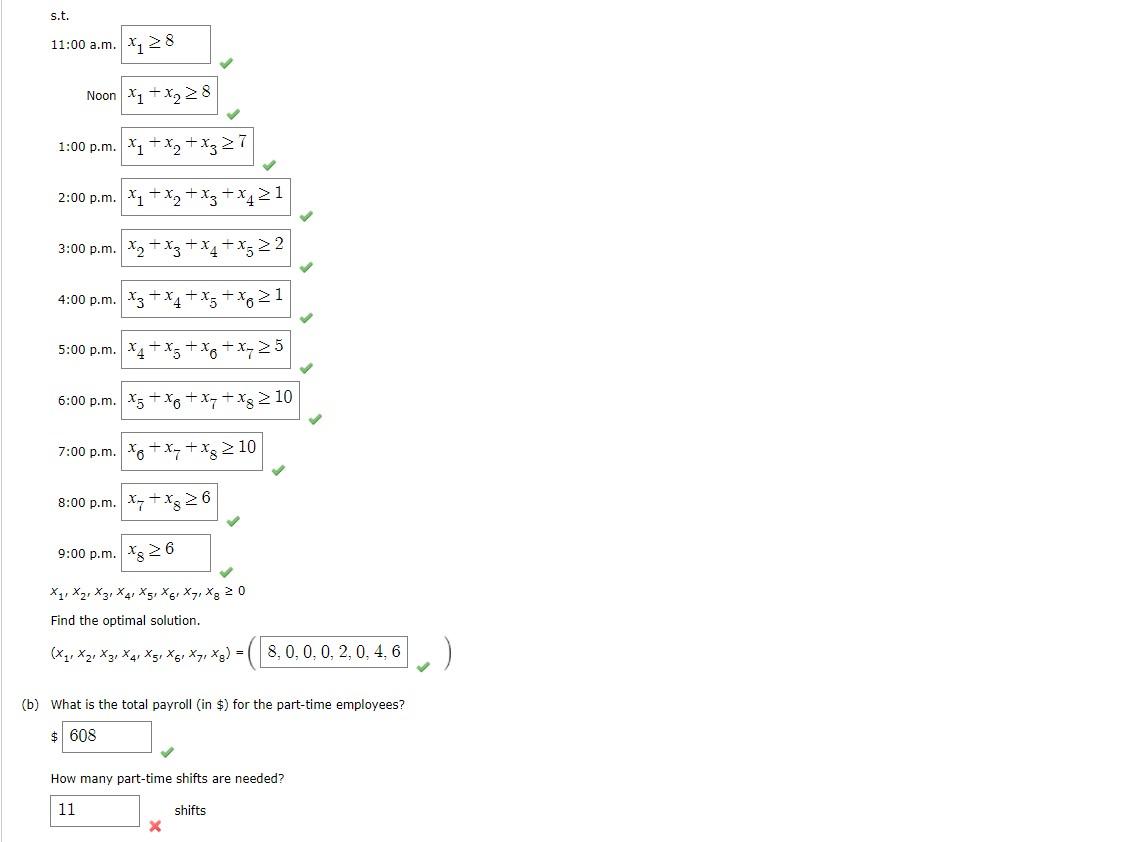 A linear programming computer package is needed.