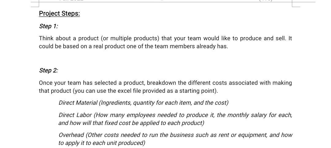 please solve it with full steps Product Costing