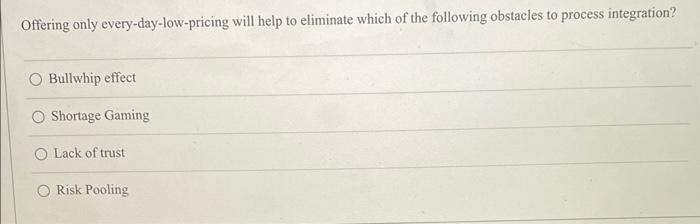 Offering only every-day-low-pricing will help to