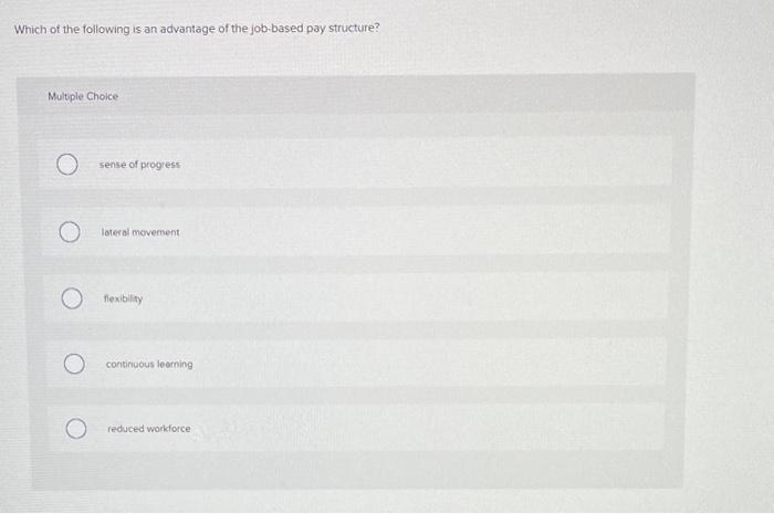 Which of the following is an advantage of the