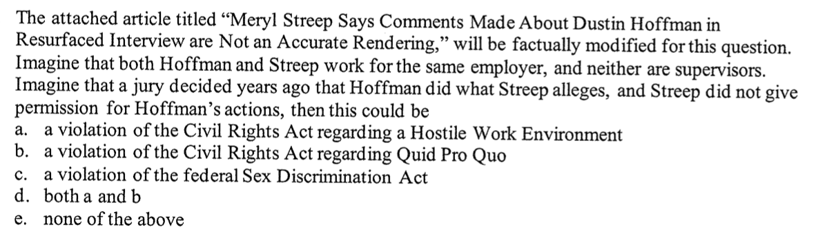 The attached article titled Meryl Streep Says