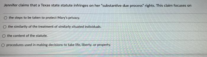 14 Jennifer claims that a Texas state statute