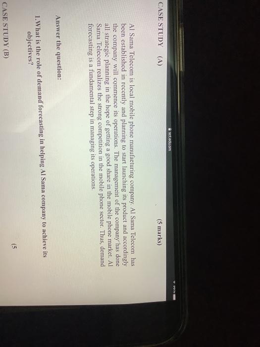 Question 2 Explain the difference between the two