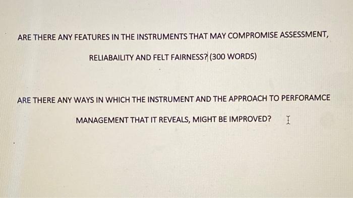 ARE THERE ANY FEATURES IN THE INSTRUMENTS THAT