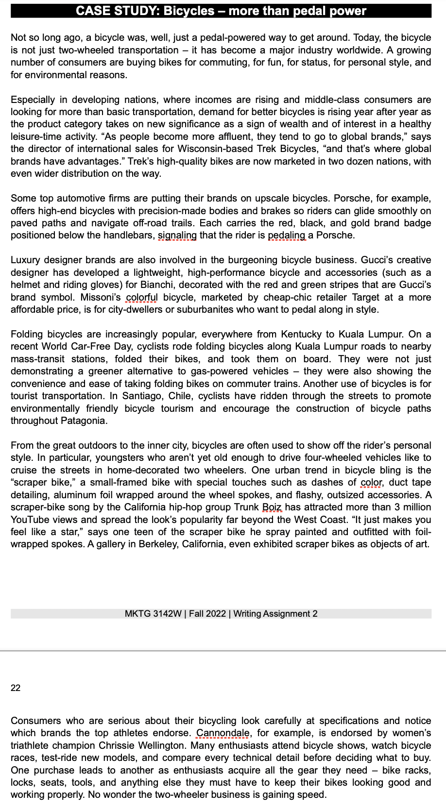 Subject: Consumer Behavior Read the case study