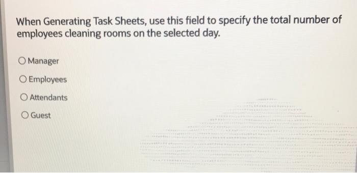 operation management When Generating Task Sheets,