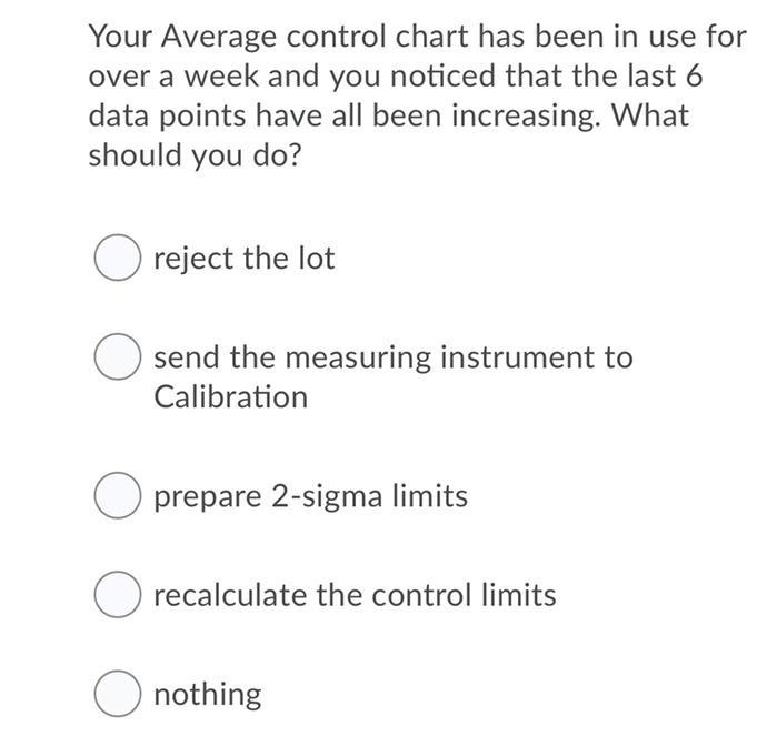 Your sampling plan is n = 125, c= 2. What is the