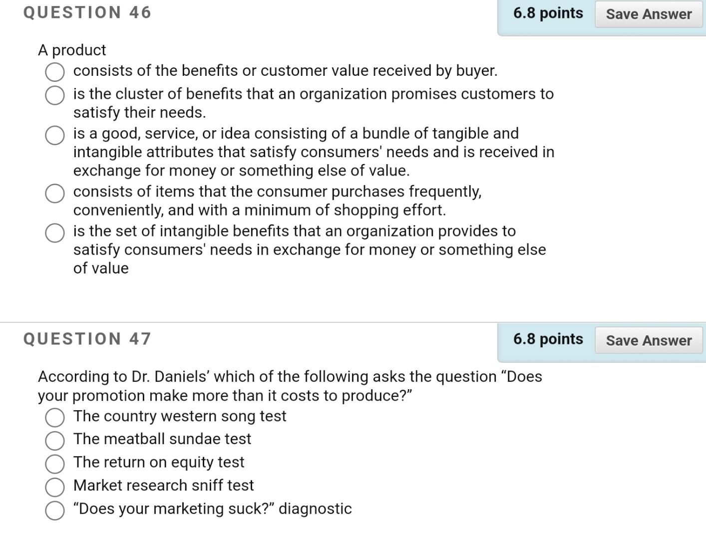 Intangibility, inconsistency, inseparability, and