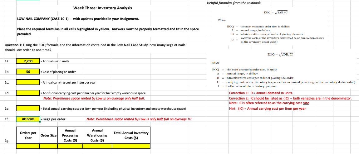 Case - Low Nail Company After making some wise