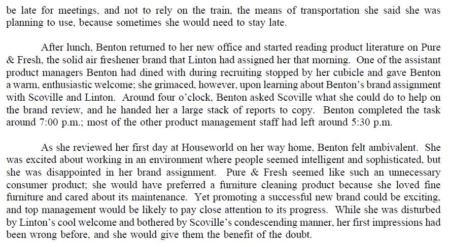 Lisa Benton (A) Case Study (OB, HR Management and