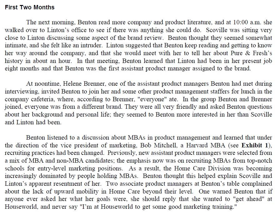 Lisa Benton (A) Case Study (OB, HR Management and