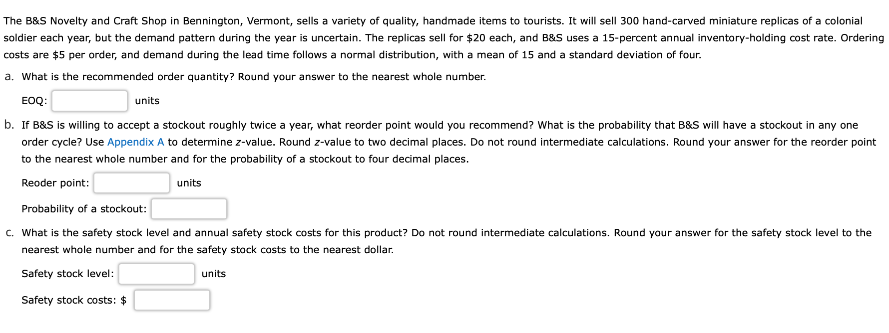 The B\&S Novelty and Craft Shop in Bennington,