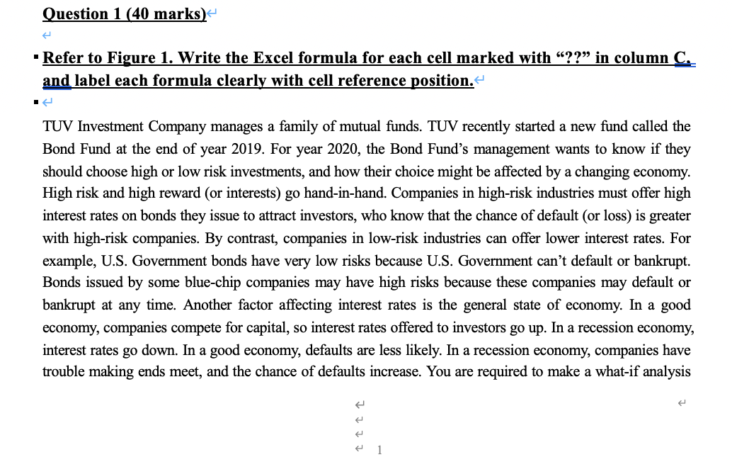 Question 1 (40 marks) Refer to Figure 1. Write