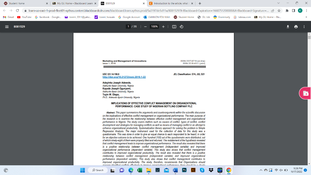 Introduction to the article, what is the problem