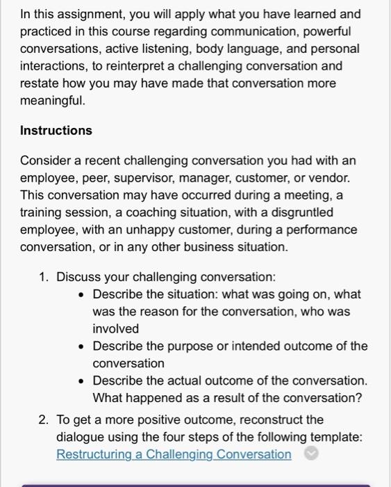 In this assignment, you will apply what you have