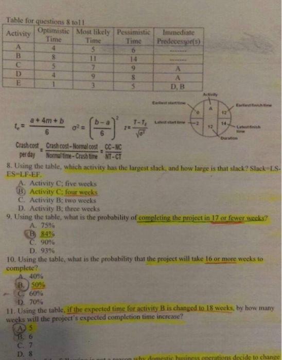 explain aswers 9,10, and 11. plis Immediate