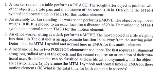 1 A worker seated at a table performs a REACH.