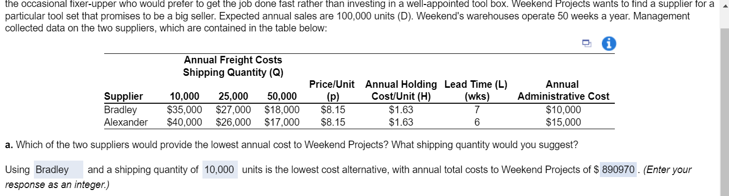 please help with part b the occasional
