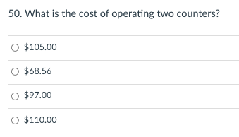Choose the correct answer for the following: 43.