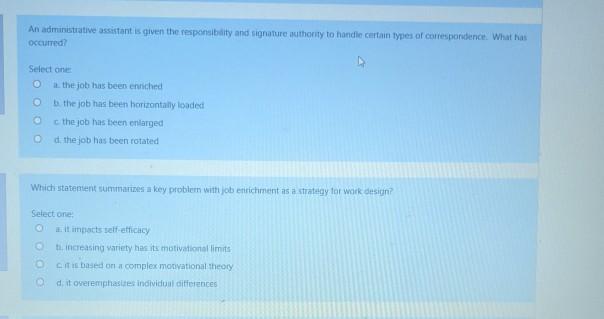 An administrative assistant is given the