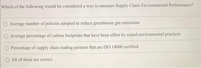 Which of the following would be considered a way