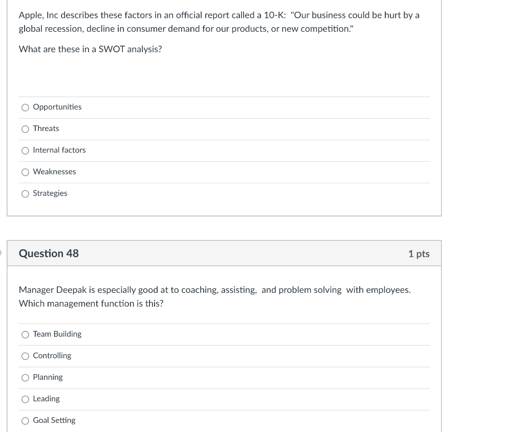 Apple, Inc describes these factors in an official