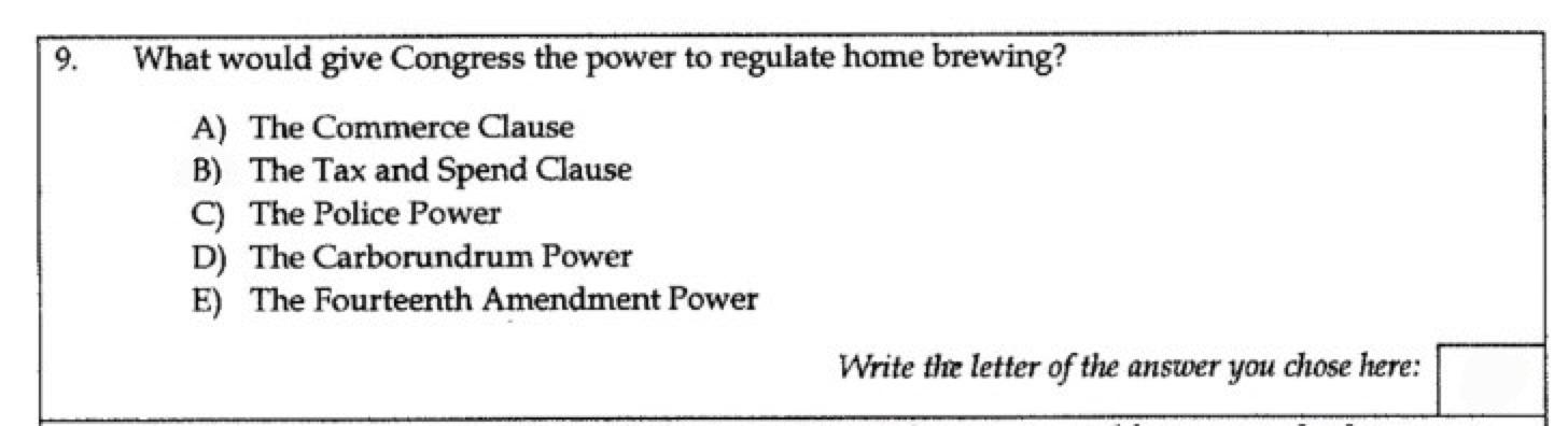 9. What would give Congress the power to regulate