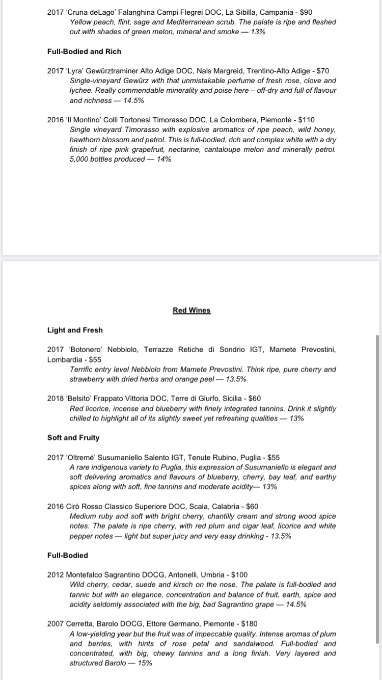 HOTL 703: Pizza & Wine Activity You are an