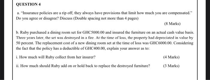 PROPERTY RISK MANAGEMENT AND INSURANCE a.