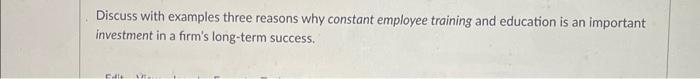 Discuss with examples three reasons why constant