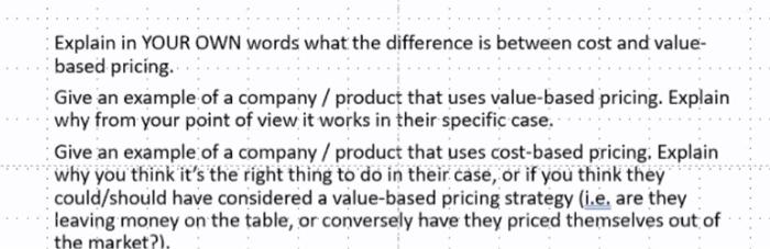Explain in YOUR OWN words what the difference is