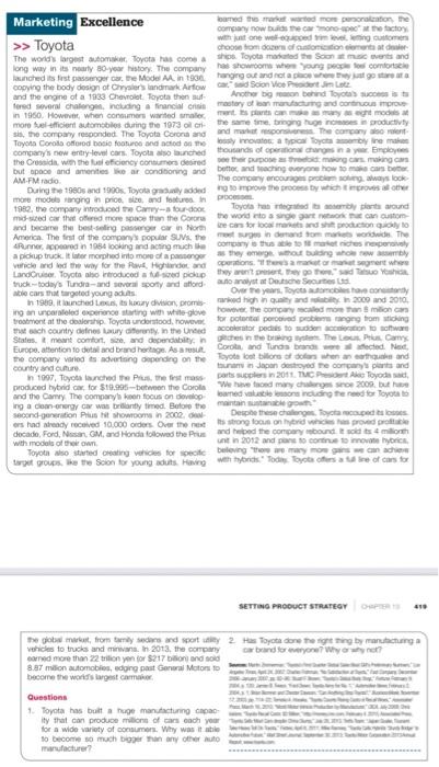 Subject : Marketing management The world's