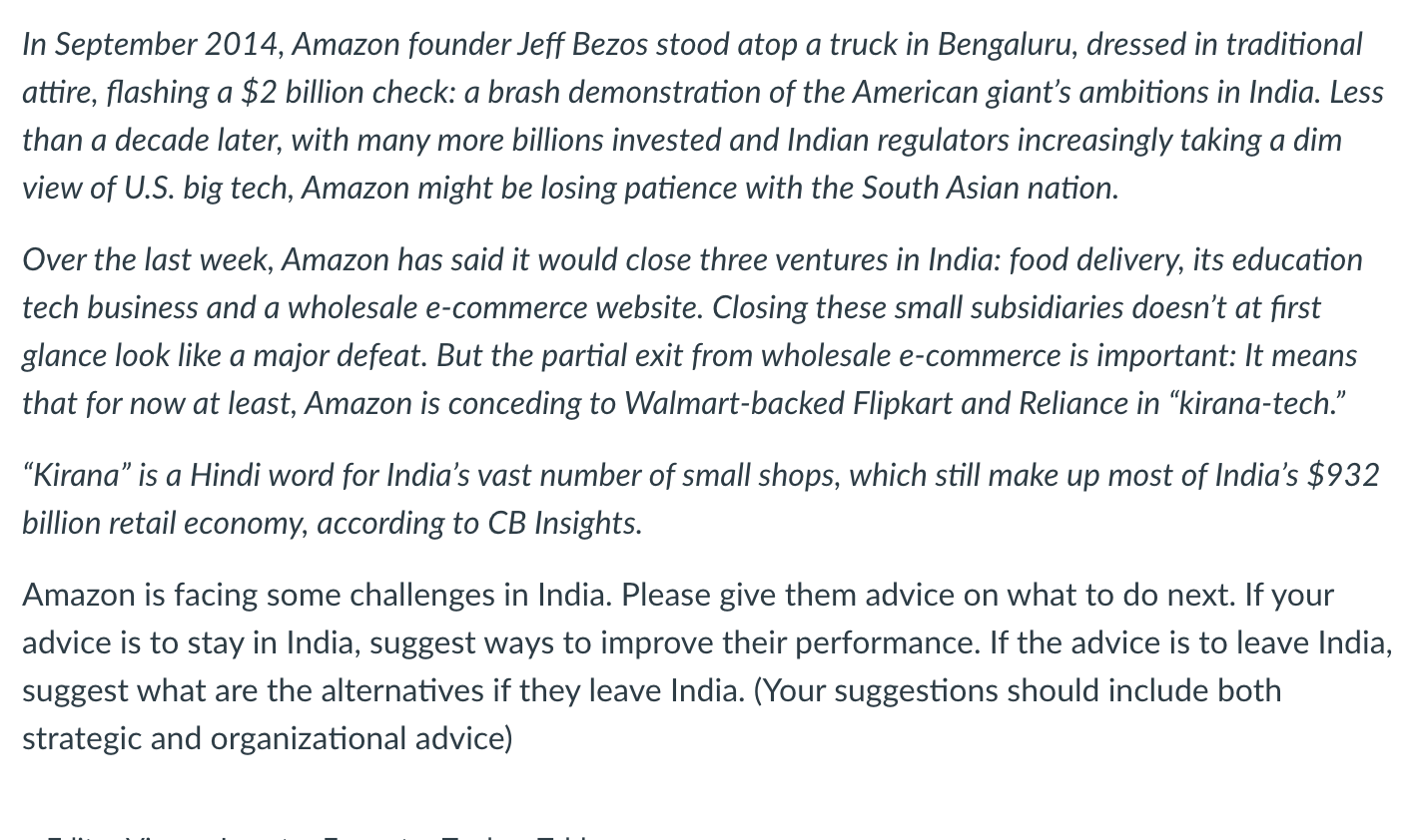 In September 2014, Amazon founder Jeff Bezos