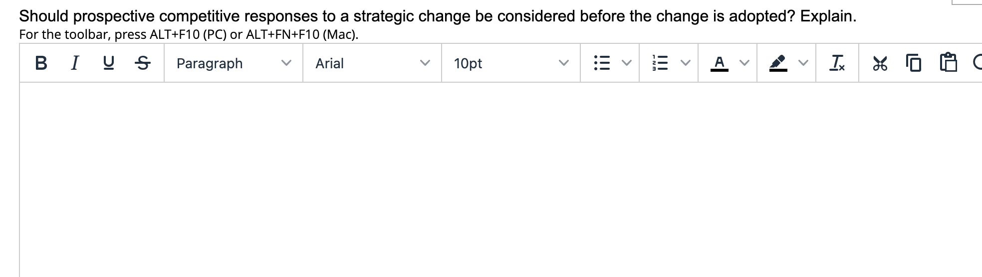 Should prospective competitive responses to a
