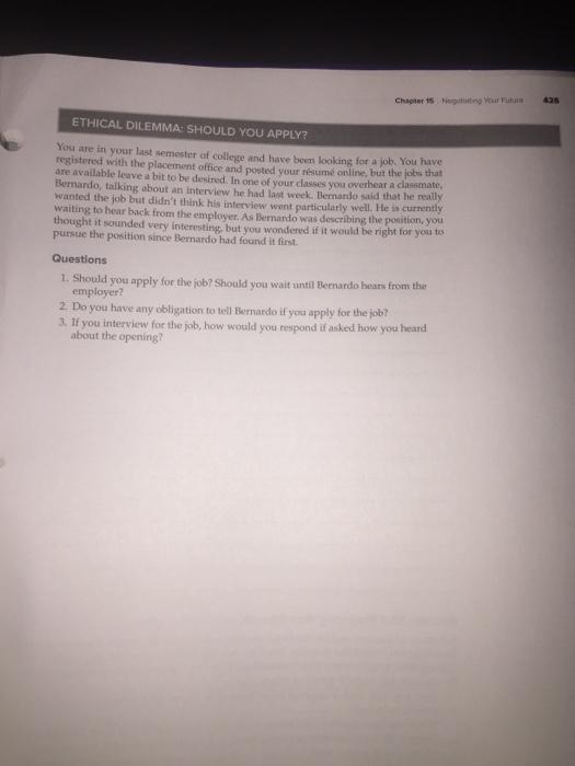 Chapter 1 to Your ETHICAL DILEMMA: SHOULD YOU