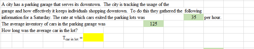 A city has a parking garage that serves its