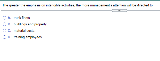 The greater the emphasis on intangible