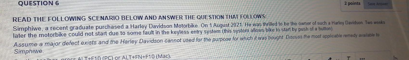 QUESTION 6 2 points Save Answer READ THE