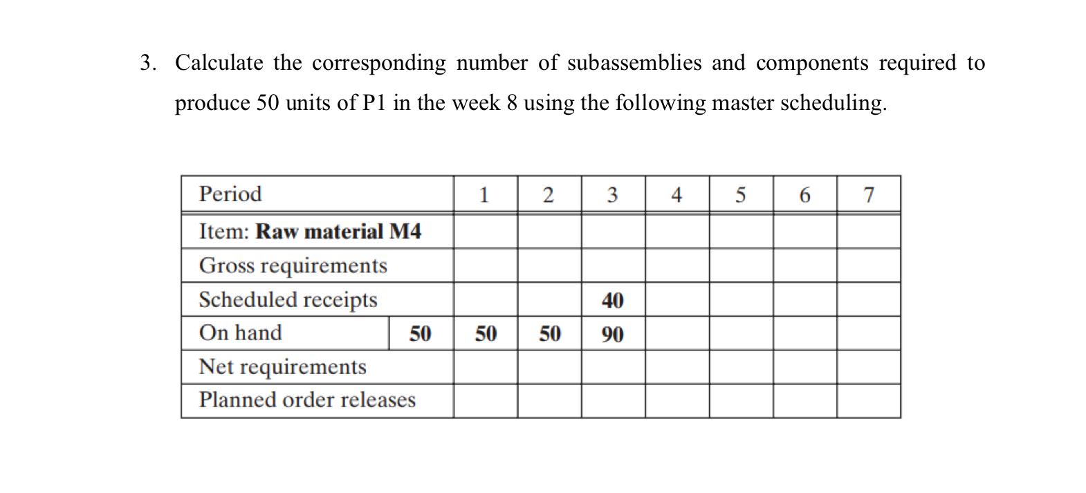 MRP Solve 2 and 3 ASAP please For the example