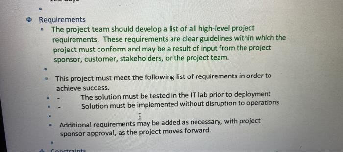 3- Prepare a draft project charter and an