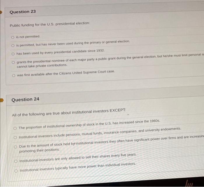 answer all i will upvote Please choose the FALSE